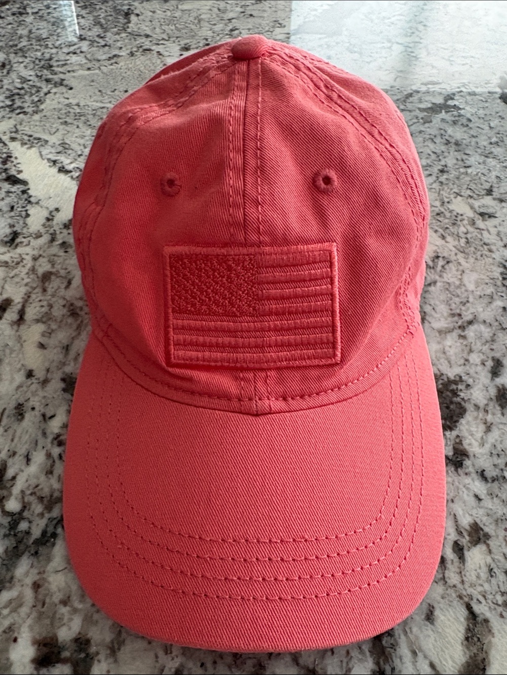 Women’s hat, cap, American flag peach/orangey color, adjustable academy sports